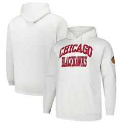 Chicago Blackhawks Fanatics Big & Tall Fleece Pullover Hoodie - Heather Gray | Fanatics on sale