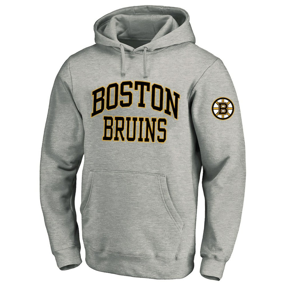 Boston Bruins Fanatics Big & Tall Fleece Pullover Hoodie - Heather Gray | Fanatics Lifestyle