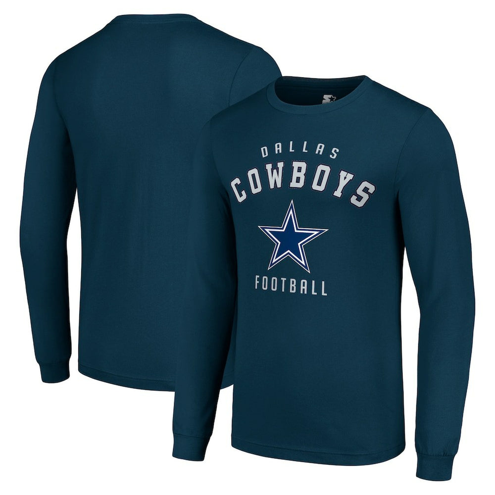 Dallas Cowboys Starter Long Sleeve T-Shirt - Navy - NFL