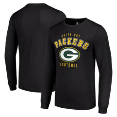 Green Bay Packers Starter Long Sleeve T-Shirt - Black - NFL