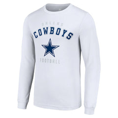 Dallas Cowboys Starter Long Sleeve T-Shirt - White - NFL