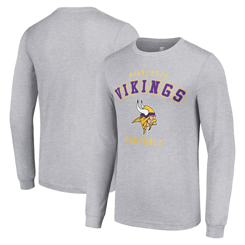 Minnesota Vikings Starter Long Sleeve T-Shirt - Heather Gray - NFL
