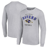 Baltimore Ravens Starter Long Sleeve T-Shirt - Heather Gray - NFL