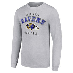 Baltimore Ravens Starter Long Sleeve T-Shirt - Heather Gray - NFL