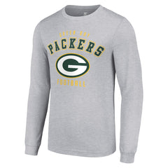 Green Bay Packers Starter Long Sleeve T-Shirt - Heather Gray - NFL