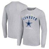 Dallas Cowboys Starter Long Sleeve T-Shirt - Heather Gray - NFL