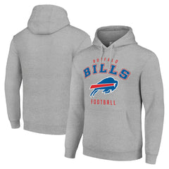Buffalo Bills Starter Unisex Logo Pullover Hoodie - Heather Gray - NFL