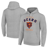 Chicago Bears Starter Unisex Logo Pullover Hoodie - Heather Gray - NFL
