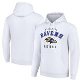 Baltimore Ravens Starter Unisex Logo Pullover Hoodie - White - NFL