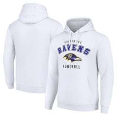 Baltimore Ravens Starter Unisex Logo Pullover Hoodie - White - NFL