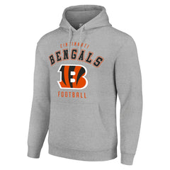 Cincinnati Bengals Starter Unisex Logo Pullover Hoodie - Heather Gray - NFL