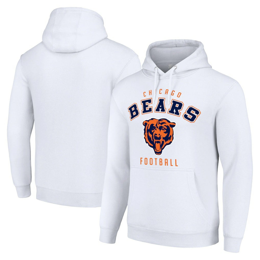 Chicago Bears Starter Unisex Logo Pullover Hoodie - White - NFL