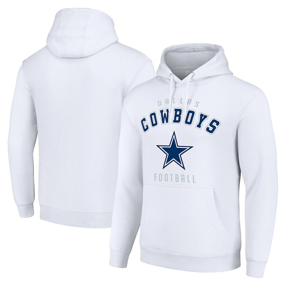 Dallas Cowboys Starter Unisex Logo Pullover Hoodie - White - NFL