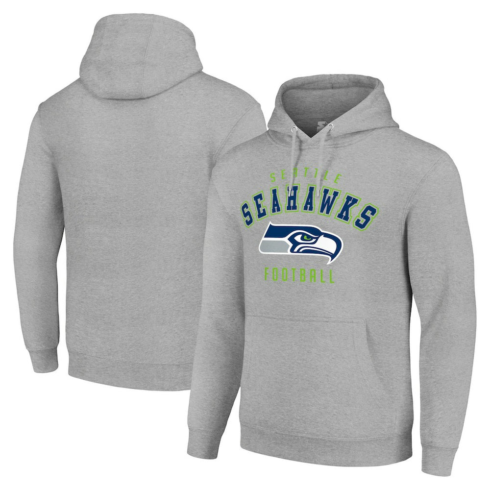 Seattle Seahawks Starter Unisex Logo Pullover Hoodie - Heather Gray - NFL