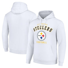 Pittsburgh Steelers Starter Unisex Logo Pullover Hoodie - White - NFL