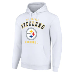 Pittsburgh Steelers Starter Unisex Logo Pullover Hoodie - White - NFL