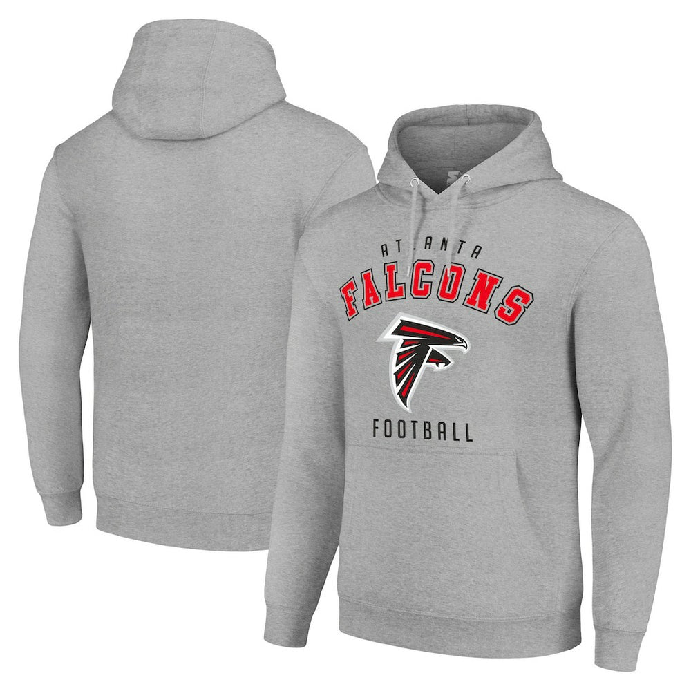 Atlanta Falcons Starter Unisex Logo Pullover Hoodie - Heather Gray - NFL