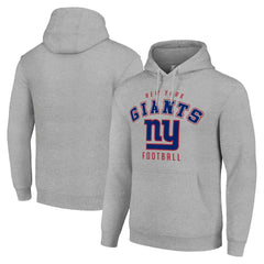 New York Giants Starter Unisex Logo Pullover Hoodie - Heather Gray - NFL
