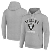 Las Vegas Raiders Starter Unisex Logo Pullover Hoodie - Heather Gray - NFL