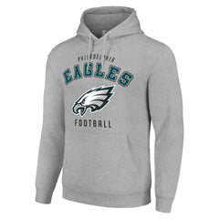 Philadelphia Eagles Starter Unisex Logo Pullover Hoodie - Heather Gray - NFL