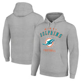 Miami Dolphins Starter Unisex Logo Pullover Hoodie - Heather Gray - NFL