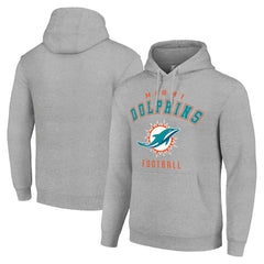 Miami Dolphins Starter Unisex Logo Pullover Hoodie - Heather Gray - NFL