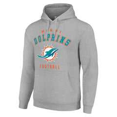 Miami Dolphins Starter Unisex Logo Pullover Hoodie - Heather Gray - NFL