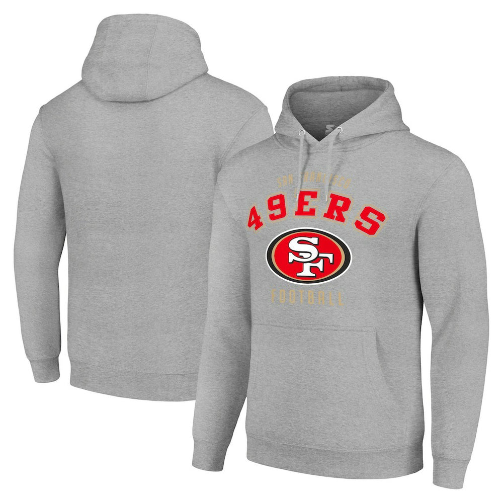 San Francisco 49ers Starter Unisex Logo Pullover Hoodie - Heather Gray - NFL