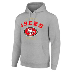 San Francisco 49ers Starter Unisex Logo Pullover Hoodie - Heather Gray - NFL