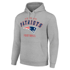 New England Patriots Starter Unisex Logo Pullover Hoodie - Heather Gray - NFL