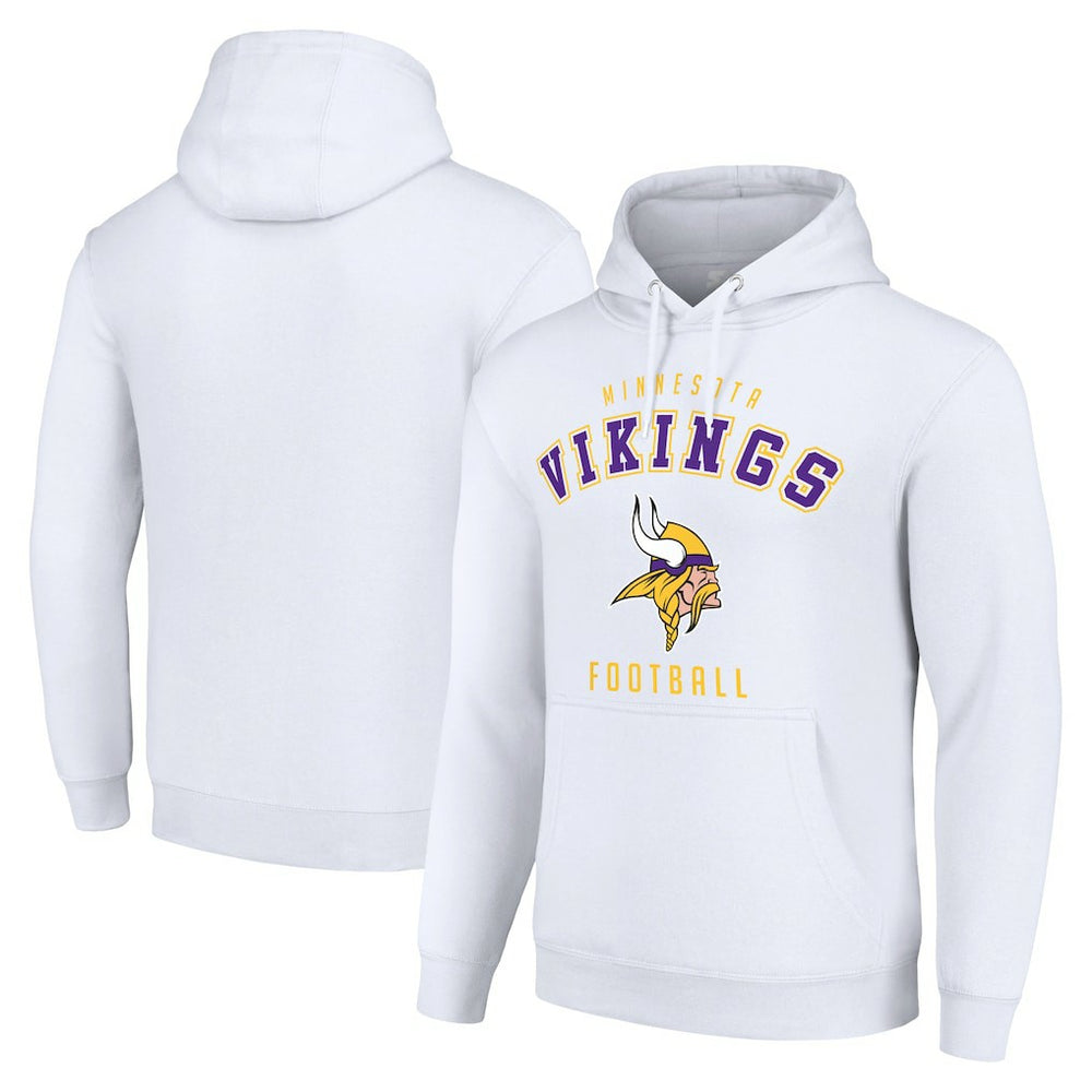 Minnesota Vikings Starter Unisex Logo Pullover Hoodie - White - NFL