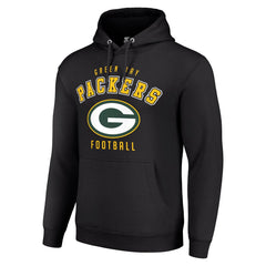 Green Bay Packers Starter Unisex Logo Pullover Hoodie - Black - NFL