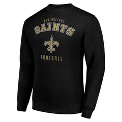 New Orleans Saints Starter Team Logo Pullover Sweatshirt - Black - NFL