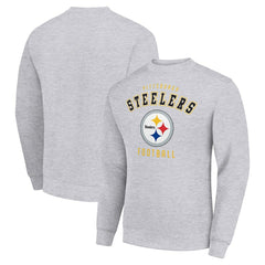 Pittsburgh Steelers Starter Team Logo Pullover Sweatshirt - Heather Gray - NFL