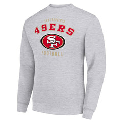 San Francisco 49ers Starter Team Logo Pullover Sweatshirt - Heather Gray - NFL