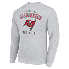 Tampa Bay Buccaneers Starter Team Logo Pullover Sweatshirt - Heather Gray - NFL
