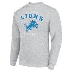 Detroit Lions Starter Team Logo Pullover Sweatshirt - Heather Gray - NFL