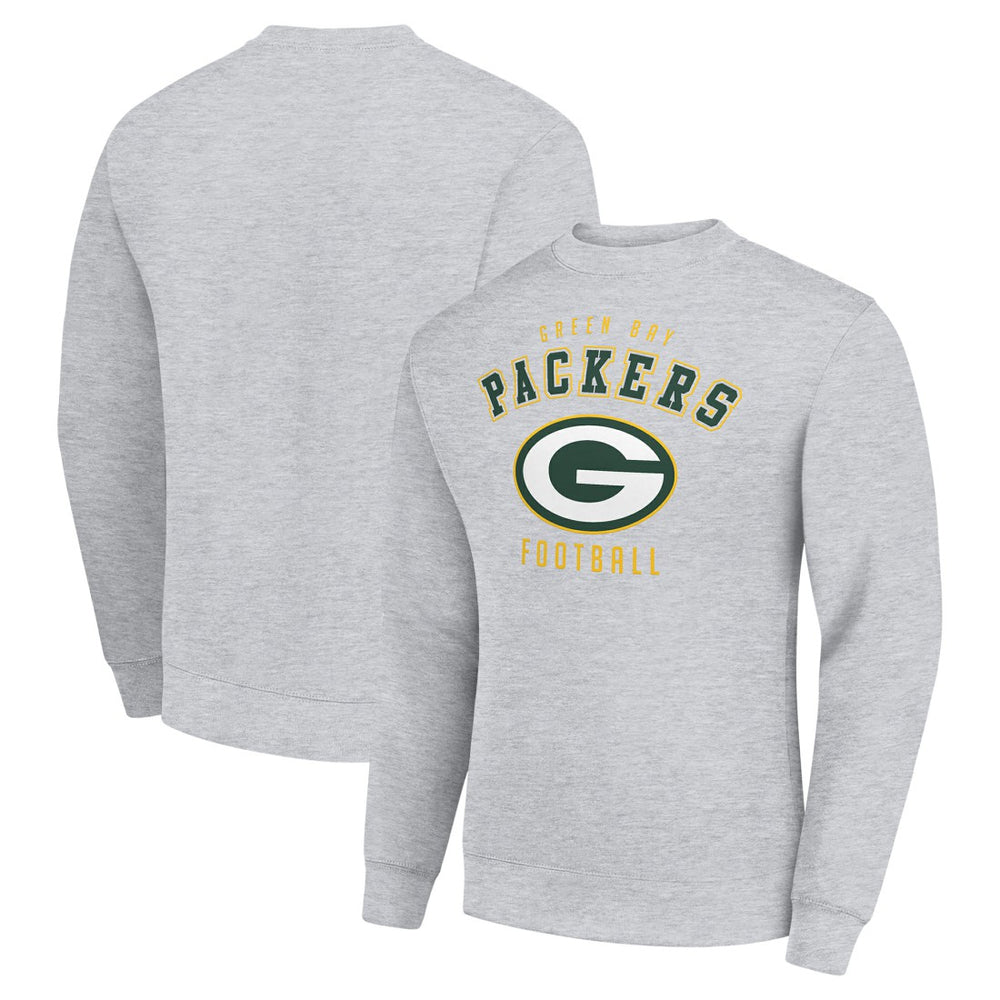 Green Bay Packers Starter Team Logo Pullover Sweatshirt - Heather Gray - NFL
