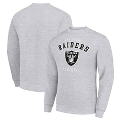 Las Vegas Raiders Starter Team Logo Pullover Sweatshirt - Heather Gray - NFL