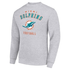 Miami Dolphins Starter Team Logo Pullover Sweatshirt - Heather Gray - NFL