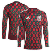 Adidas - Mexico National Team 2024 Home Replica Long Sleeve Jersey - Burgundy
