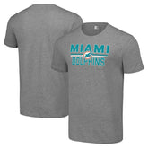 Miami Dolphins Starter Team Mesh Print Graphic T-Shirt - Heather Gray - NFL