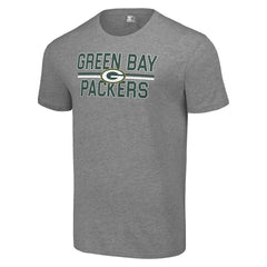Green Bay Packers Starter Team Mesh Print Graphic T-Shirt - Heather Gray - NFL