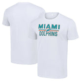 Miami Dolphins Starter Team Mesh Print Graphic T-Shirt - White - NFL