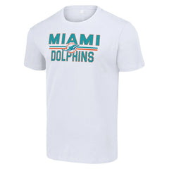 Miami Dolphins Starter Team Mesh Print Graphic T-Shirt - White - NFL
