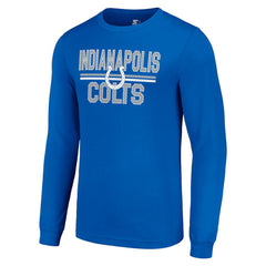 Indianapolis Colts Starter Team Mesh Print Graphic Long Sleeve T-Shirt - Royal - NFL