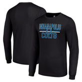 Indianapolis Colts Starter Team Mesh Print Graphic Long Sleeve T-Shirt - Black - NFL