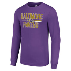 Baltimore Ravens Starter Team Mesh Print Graphic Long Sleeve T-Shirt - Purple - NFL