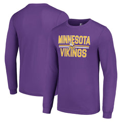 Minnesota Vikings Starter Team Mesh Print Graphic Long Sleeve T-Shirt - Purple - NFL