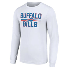 Buffalo Bills Starter Team Mesh Print Graphic Long Sleeve T-Shirt - White - NFL